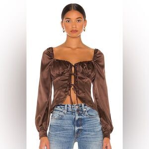 Majorelle Waldorf Top in Chocolate Brown